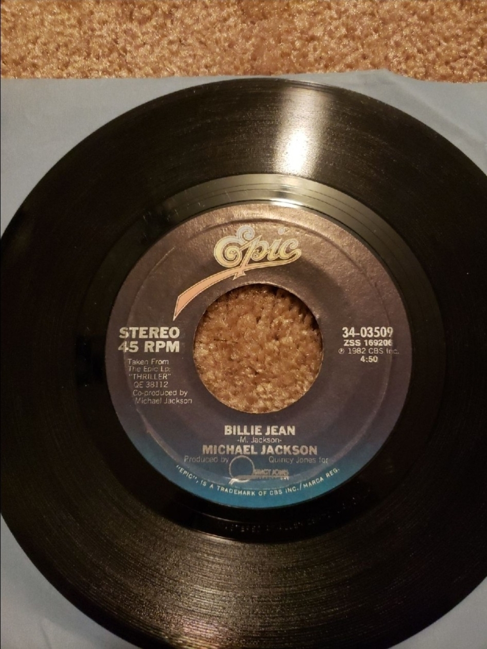 Michael JacksonBillie 45 RPM Vinyl Single - Black